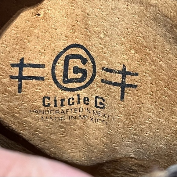 Circle G Brown Leather Ankle Boots - Picture 9 of 10